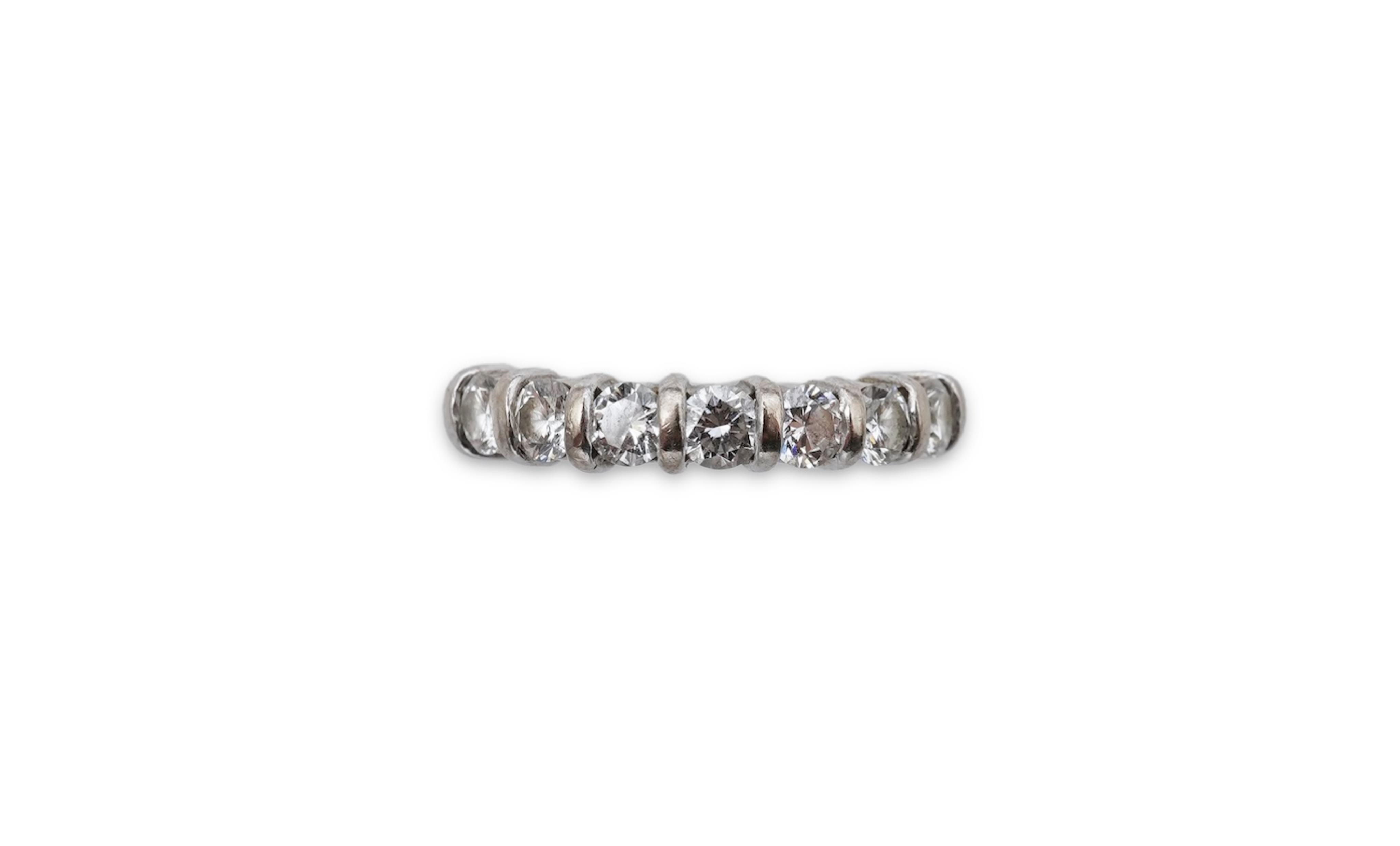 A seven-stone diamond ring